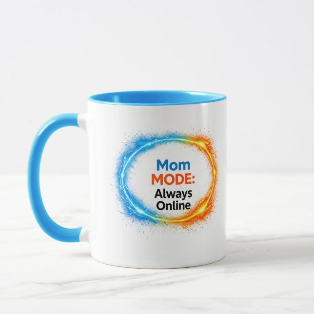 Mutter-Modus Immer Online Lustiger Becher | Tech-I Tasse (Links)