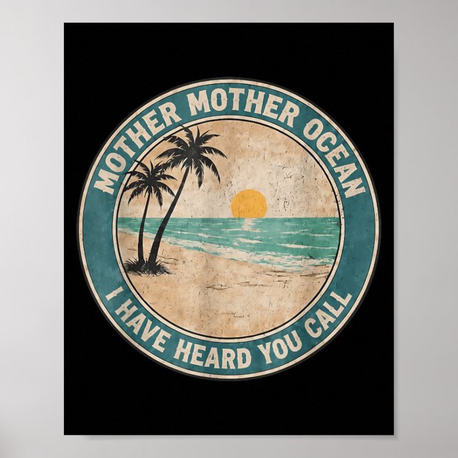 Mutter Mutter Ozean hat Ruf lustige Kunst gehört Poster (Vorne)