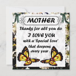 Mutter, Muttertag danke Karte