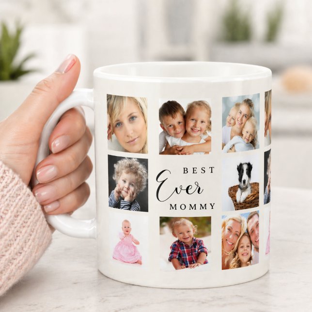 Mutter Mutti Fotocollage elfenbein creme Kaffeetasse (Von Creator hochgeladen)