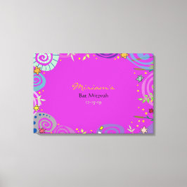 MUTTER NATUR SCHWIMMBAD Mitzvah Unterschrift an Bo Leinwanddruck