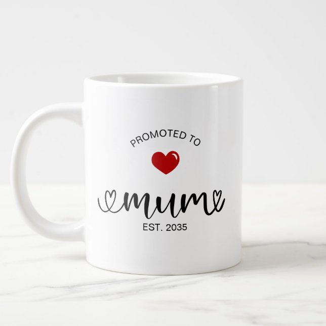 Mutter Neues Muttergeschenk Jumbo-Tasse (Links)