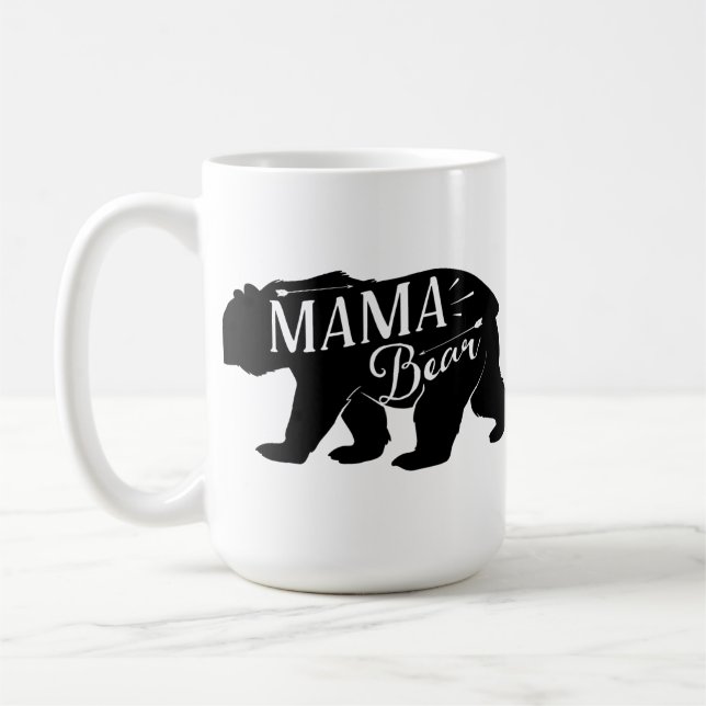 Mutter Novelty Bear Funny Retro Kaffeetasse (Links)