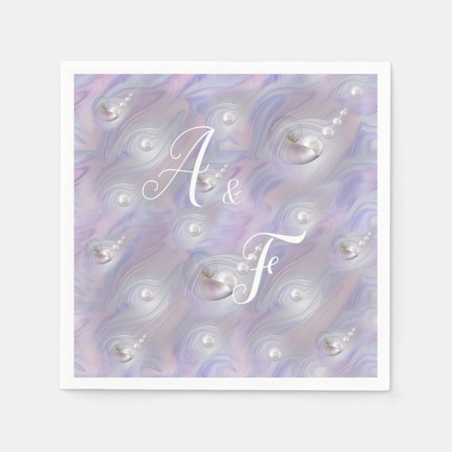 Mutter Perlen, die einer Perle die Geburt gibt Serviette (Vorderseite)