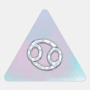 Mutter Perlkrebs Zodiac-Signatur-Dekoration Dreieckiger Aufkleber