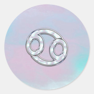 Mutter Perlkrebs Zodiac-Signatur-Dekoration Runder Aufkleber