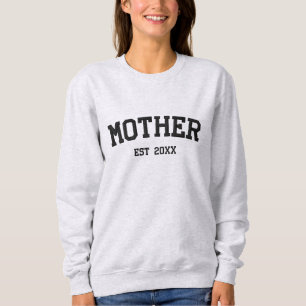 Mutter Personalisiertes Geschenk für werdende Mutt Besticktes Sweatshirt