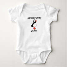 Mutter Puffin Niedlich Baby Oner