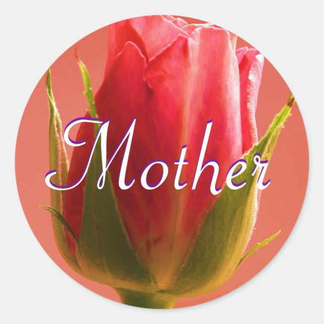 Mutter Rosa-Aufkleber Runder Aufkleber (Vorderseite)