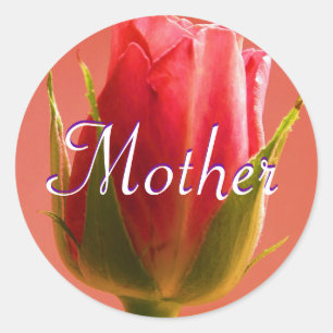 Mutter Rosa-Aufkleber Runder Aufkleber