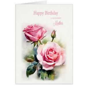 Mutter Rose am Geburtstag Aquarell