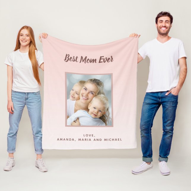 Mutter Rose Gold Foto Kinder Namen Fleecedecke (Beispiel)