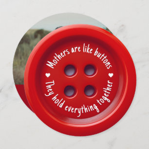 Mütter sind wie Knöpfe   Muttertag Feiertagskarte