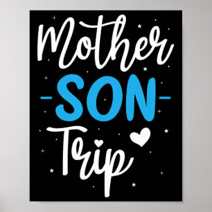 Mutter Sohn Reise Sommerferien Familienurlaub Ausf Poster