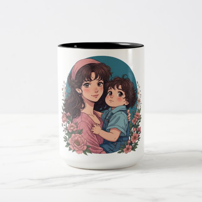 Mutter&Sohn  Zweifarbige Tasse (Mittel)