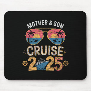 Mutter Son Cruise 2025 FerienMatching Family Mousepad
