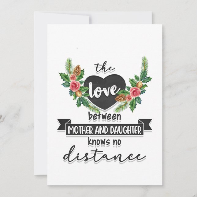 Mutter spendet die Liebe zwischen Mutter und Tocht Save The Date (Vorderseite)