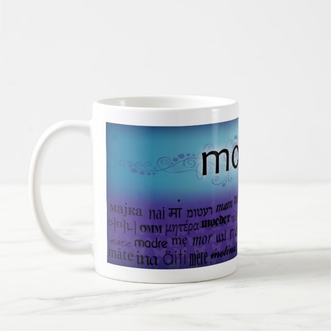 "Mutter" - Sprachen Kaffeetasse (Links)