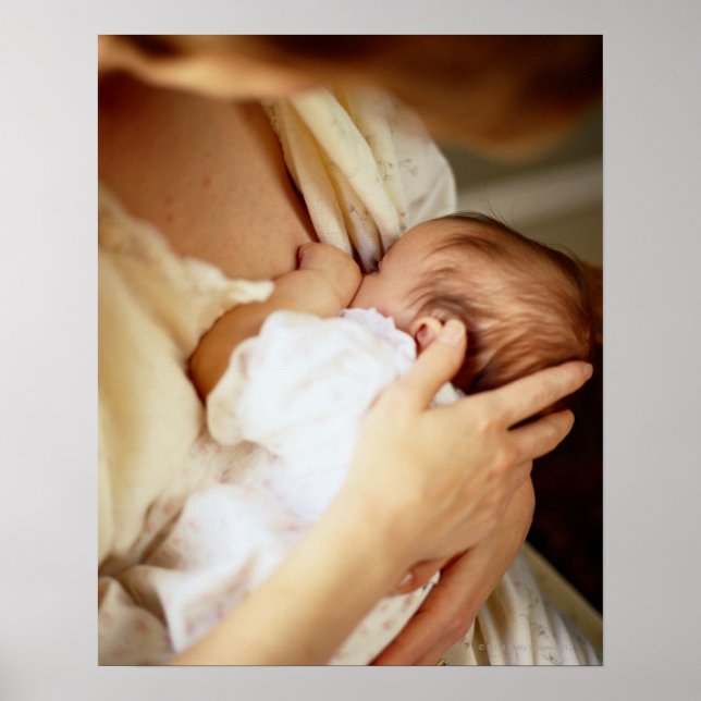 Mutter stillende Babyfrau (1-3 Monate) Poster (Vorne)