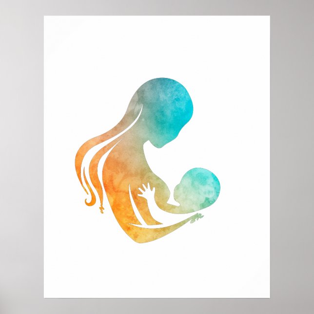 Mutter Stillzeit Kind Poster (Vorne)