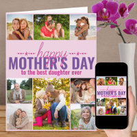 Mütter Tag 8 FotoCollage Personalisiert rosa