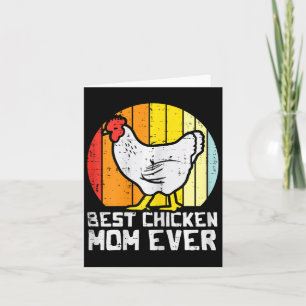 Mütter Tag Beste Hühner Mama je Retro Farm Hen Karte