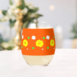 Mütter Tag Blume Mama Orange Green Trinkbehälter S Weinglas Ohne Stiel