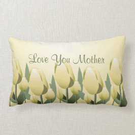 Mütter Tag Frühling Tulips Liebe Mama Gelb Lumbar Lendenkissen