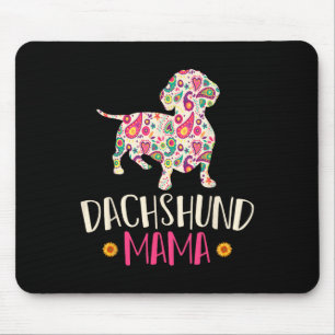 Mütter Tag Geschenk Dackel Mama Würstchen Dog Vint Mousepad