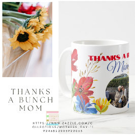 Mütter Tag Geschenke Foto floral Dank einem Haufen Kaffeetasse