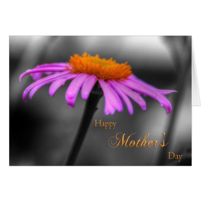 Mütter Tag Lila und Orangenblume (Vorderseite (Horizontal))