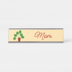 Mütter Tag Monstera Pflanze Individuelle Name Schreibtischnamensplakette