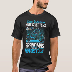 Mütter Tag Oma Biker Real Grandmas Rad Motor T-Shirt
