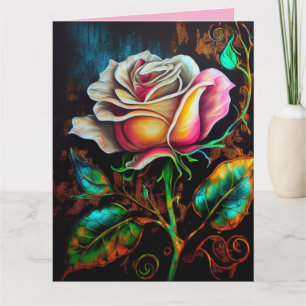 MUTTER-TAG-ROSE-KUNSTKARTE KARTE