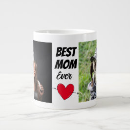 Mütter Tag.Zwei Hunde Fotos & Text personalisiert Jumbo-Tasse