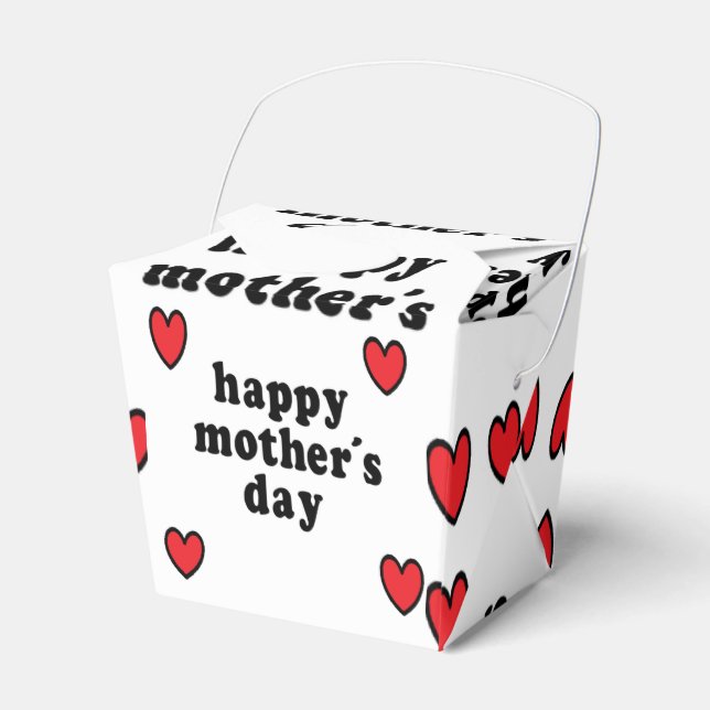 Mütter tagen Worte und Herzen Geschenkschachtel (Vorderseite)