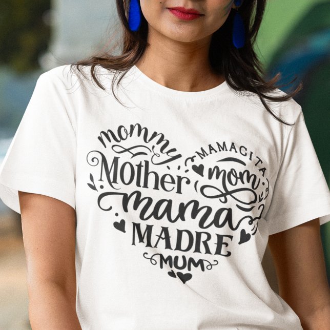 Mütter Tagesherz Mama Madre mamacita mama T-Shirt (Von Creator hochgeladen)