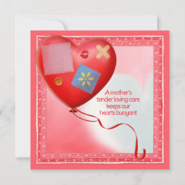 Mutter TLC Herzballonkarte Karte