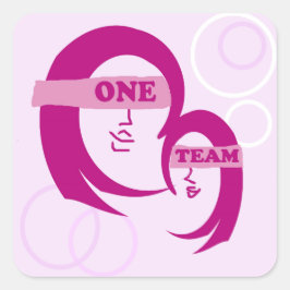 Mutter-Tochter-Aufkleber Quadratischer Aufkleber