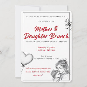 Mutter-Tochter-Brunch-Einladung