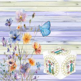 Mutter Tochter Duo Rote Rosen Bloral Golden Border Hocker