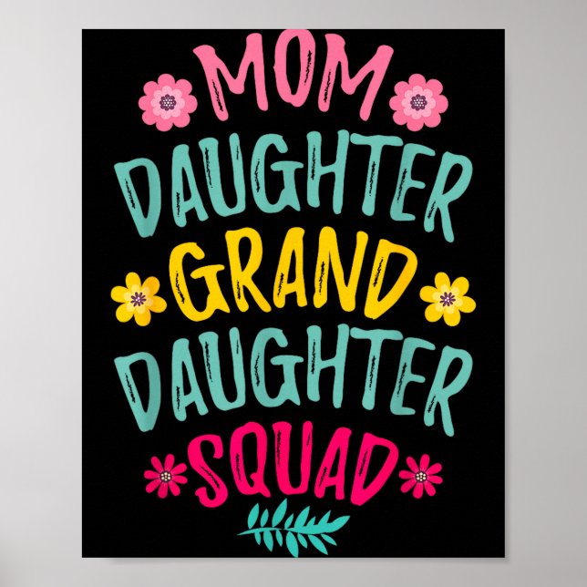 Mutter-Tochter-Enkelin-Gruppe passende Mutter- Poster (Vorne)