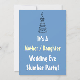 Mutter Tochter Hochzeit Eve Slumber Party einladen Einladung