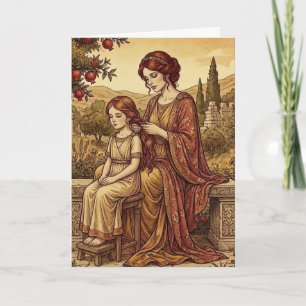 Mutter-Tochter-Kunst-Grußkarte Karte