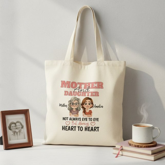 Mutter-Tochter-Liebe überwindet Entfernung, Herz z Tragetasche (Von Creator hochgeladen)