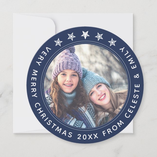 Mutter Tochter Navy Personalisierte Weihnachten (Vorderseite)