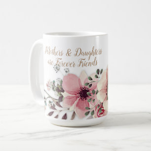 Mütter Töchter sagen Rosa Blumenmuster Kaffeetasse