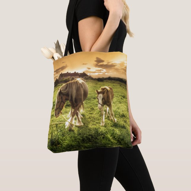 Mutter-u. Fohlen-Pferd Tasche (Von Nahem)