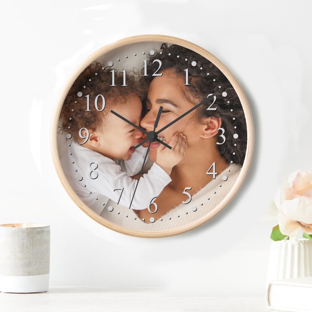 Mütter und Baby Custom Foto Kinderzimmer Uhr (Personalize this lovely photo clock with your photo.)