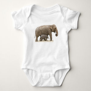Mutter und Baby Elephant Strampler